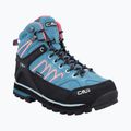 Scarpe da trekking da donna CMP Moon Mid WP verde acqua/rosso fluo