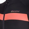 Felpa da ciclismo Santini Adapt nero/arancio da uomo 4