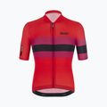 Maglia da ciclismo Santini Ecosleek Bengal rosso da uomo