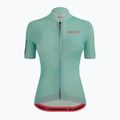 Maglia da ciclismo Santini Delta Kinetic aqua da donna