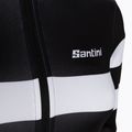 Felpa ciclismo donna Santini Coral Bengal nero/bianco 3