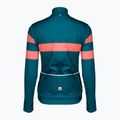 Felpa ciclismo donna Santini Coral Bengal teal/orange 2