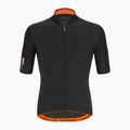 Maglia da ciclismo Santini Colore Puro nera da uomo