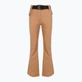 Pantaloni da sci da donna EA7 Emporio Armani Pure Softshell Waisted mocha mousse