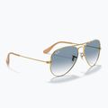 Occhiali da sole Ray-Ban Aviator Classic arista gold/light blue