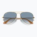Occhiali da sole Ray-Ban Aviator Classic arista gold/light blue 3