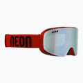 Maschera da sci Neon Light red/mirror steel