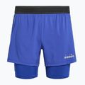 Pantaloncini da corsa Diadora Double Layer Bermuda Be One da uomo, blu imperiale 6