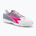 Scarpe da calcio Diadora Brasil Elite Veloce GR TFR uomo bianco/rosa fluo/blu fluo