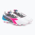 Scarpe da calcio Diadora Brasil Elite Veloce GR ITA LPX Uomo bianco/rosa fluo/blu fluo 4