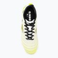 Scarpe da calcio per bambini Diadora Brasil Elite GR LT LPU Y bianco/nero/giallo fluo 6