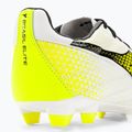 Scarpe da calcio per bambini Diadora Brasil Elite GR LT LPU Y bianco/nero/giallo fluo 9