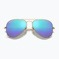 Occhiali da sole Ray-Ban Aviator Classic oro opaco/blu polarizzati 3
