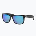 Occhiali da sole Ray-Ban Justin Classic matt black gum/blue mirror 4