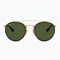 Occhiali da sole Ray-Ban Round Double Bridge arista gold/green g-15 2
