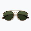 Occhiali da sole Ray-Ban Round Double Bridge arista gold/green g-15 3