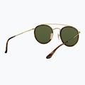 Occhiali da sole Ray-Ban Round Double Bridge arista gold/green g-15 6