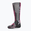 Calze UYN Ski Merino donna grigio chiaro/rosa 3