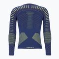 Camicia UYN Resilyon UW a manica lunga termica attiva da uomo con collo rotondo blu scuro/giallo. 2