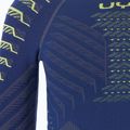 Camicia UYN Resilyon UW a manica lunga termica attiva da uomo con collo rotondo blu scuro/giallo. 3