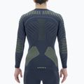 Camicia UYN Resilyon UW a manica lunga termica attiva da uomo con collo rotondo blu scuro/giallo. 7