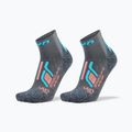 Calze da donna UYN Trekking Approach Low Cut 2 pack grey/turquoise