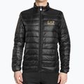 Giacca uomo EA7 Emporio Armani Train Core ID Down Light nero/oro con logo
