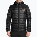 Uomo EA7 Emporio Armani Train Core ID Down Light Hoodie giacca con logo nero/oro