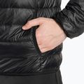 Uomo EA7 Emporio Armani Train Core ID Down Light Hoodie giacca con logo nero/oro 4