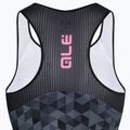 Maglia ciclismo donna Alé Top Donna Triangles grigio/nero 9