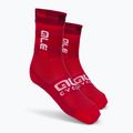 Alé Calza Q-Skin 16 cm Match calze da ciclismo rosse