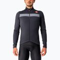 Felpa da uomo Castelli Puro 3 FZ light nero/argento reflex bike