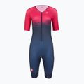 Tuta ciclismo donna Castelli Core Tri W blu belga/rosa brillante