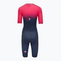Tuta ciclismo donna Castelli Core Tri W blu belga/rosa brillante 2