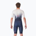 Tuta da ciclismo da uomo Castelli Core Tri blu belga/bianco 3