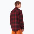 Camicia Oakley Butter Flannel da uomo a quadri nero/granata 3