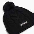 Berretto invernale Oakley Harper Pom Beanie nero/bianco con logo 2