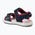 Geox Alben, sandali junior blu oceano/rosso 3