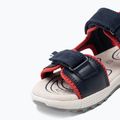 Geox Alben, sandali junior blu oceano/rosso 7