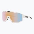 Occhiali da sole Bliz Fusion Nano Optics Nordic Light opaco bianco/corallo/ arancio con blu multi