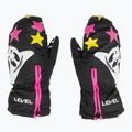 Guanti da sci per bambini rosa ninja di Level Lucky Mitt 3