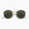 Occhiali da sole Ray-Ban Round Metal gold/green g-15 3