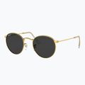 Occhiali da sole Ray-Ban Round Metal gold/black polarized 4