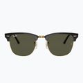 Occhiali da sole Ray-Ban Clubmaster Classic black/gold/green g-15 2