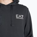 Felpa uomo EA7 Emporio Armani Train Logo Series Hoodie Extended Logo Coft blu notte/bianco con logo 3