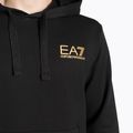 Uomo EA7 Emporio Armani Train Logo Series Hoodie Extended Logo Coft nero/oro felpa con logo 3