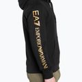 Uomo EA7 Emporio Armani Train Logo Series Hoodie Extended Logo Coft nero/oro felpa con logo 4