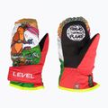 Level Animal pk guanti da sci arcobaleno per bambini