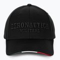 Cappello da baseball da uomo Aeronautica Militare Basic Con Aquila in metallo jet nero 2