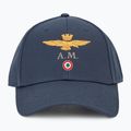 Cappello da baseball da uomo Aeronautica Militare in cotone con logo blu navy 2